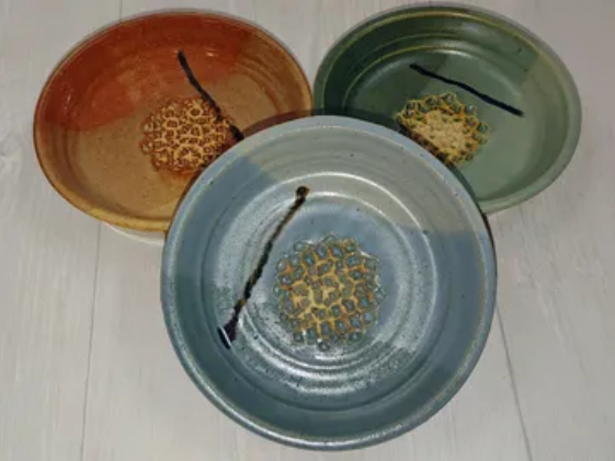Stoneware Garlic/Oil Grater Dipper by Maggy Ames
