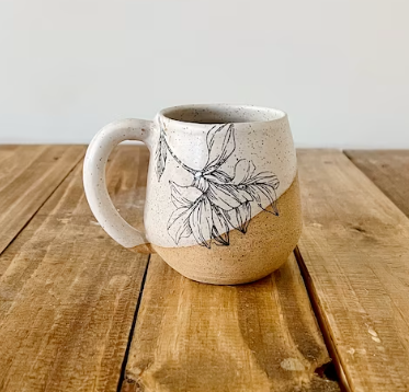 Floral Mug by Hands on Ceramics