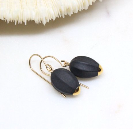 Seed Porcelain Earrings by Mier Luo