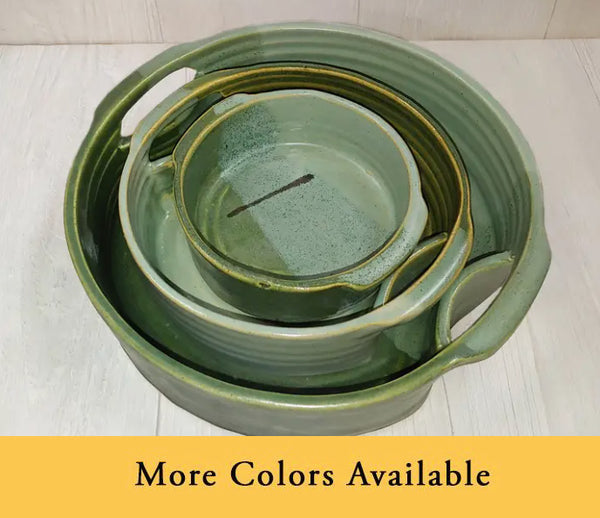 Nested Stoneware Baker Set by Maggy Ames