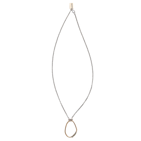 Freeform Wrap Necklace with Pyrite by Original Hardware