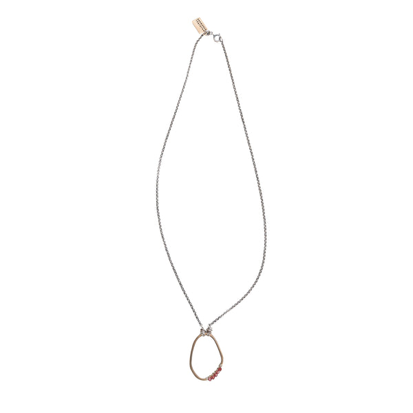 Freeform Wrap Necklace with Red Garnets by Original Hardware