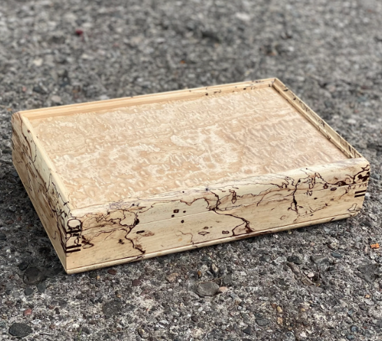 Large Tamarind Valet Jewelry Box by Mikutowski Woodworking