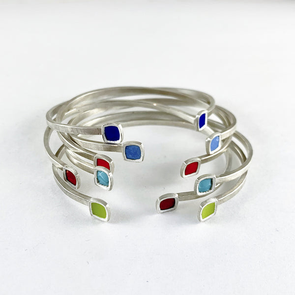 Chroma Enamel Cuff Bracelet by Chelsea Bird
