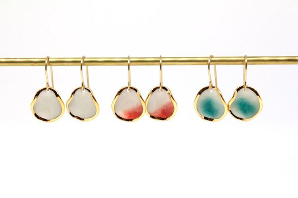 Coral Reef Porcelain Earrings by Mier Luo