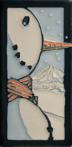 Ceramic "Snowman" Tile by Motawi Tileworks