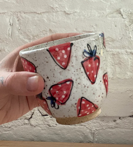 Strawberry Cup by Rise and Shine Ceramics