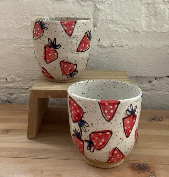 Strawberry Cup by Rise and Shine Ceramics