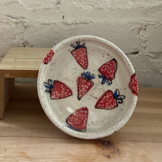 Strawberry Plate by Rise and Shine Ceramics