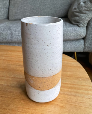 Tall Cylinder Vase by Hands on Ceramics
