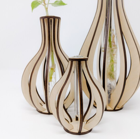 Small Baltic Birch Vase by Abalou Design