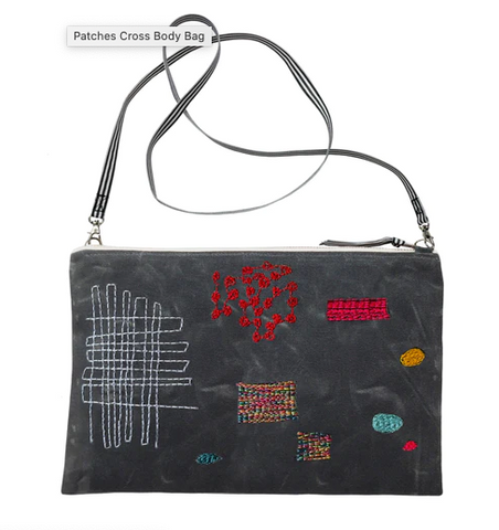 Small Waxed Canvas Patches Cross Body Bag by K studio
