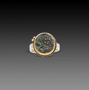 Ancient Coin, 22k Ring by Ananda Khalsa Jewelry