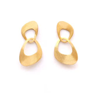 Interlocking Petal Earrings with 18k Gold Vermeil by Heather Guidero