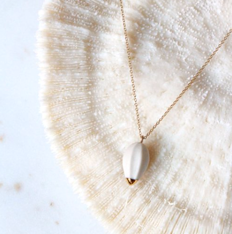 Seed Porcelain Necklace by Mier Luo