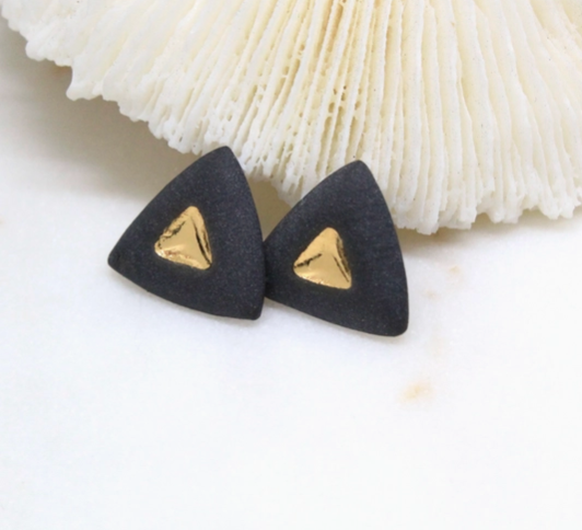 Guardian Prism Porcelain Stud Earrings by Mier Luo