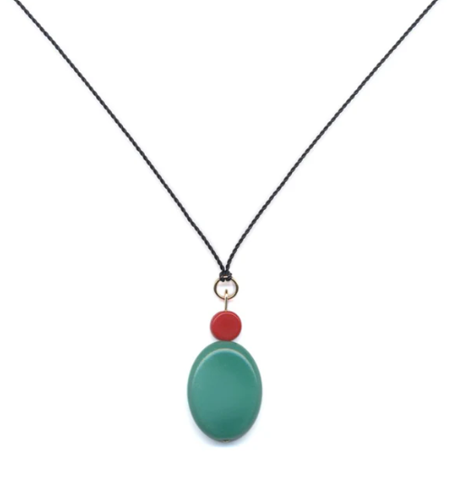 Green Olive Necklace by I. Ronni Kappos