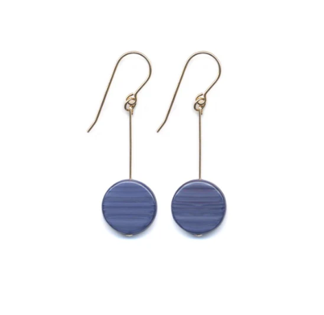 Blueberry Circle Drop Earrings by I. Ronni Kappos