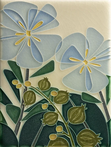 Ceramic "Blossom Bliss" Tile by Motawi Tileworks