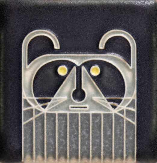 Ceramic Raccoon Tile by Motawi Tileworks