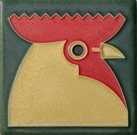 Ceramic Rooster Tile by Motawi Tileworks