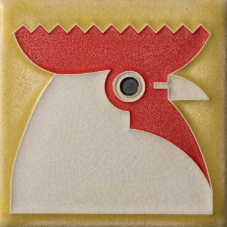Ceramic Rooster Tile by Motawi Tileworks