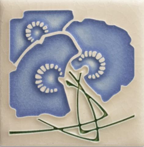 Ceramic "Charming Bouquet" Tile by Motawi Tileworks