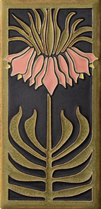 Ceramic Persian Lily Tile of Motawi Tileworks