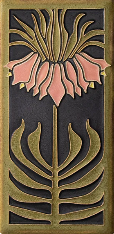 Ceramic Persian Lily Tile of Motawi Tileworks