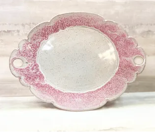 Stoneware Oval Server by Bari Moss Ceramics
