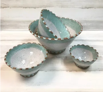 Stoneware Nesting Bowls by Bari Moss Ceramics
