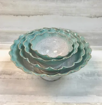 Stoneware Nesting Bowls by Bari Moss Ceramics