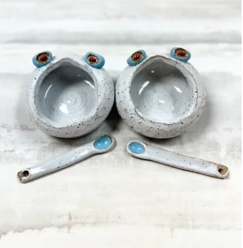 Stoneware Salt Hotel by Bari Moss Ceramics