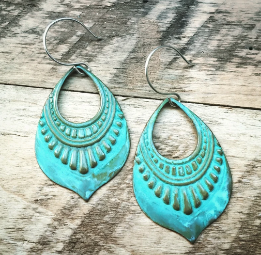 Roma Verdigris Earrings by SSD Jewelry
