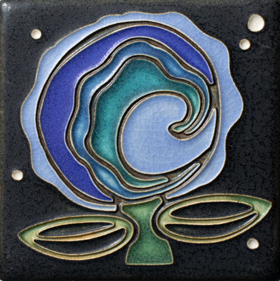 Ceramic Cosmic Bloom Tile by Motawi Tileworks