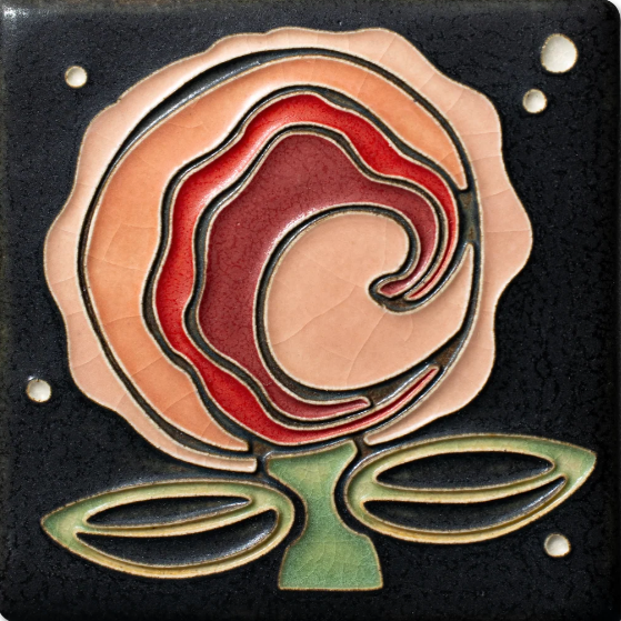 Ceramic Cosmic Bloom Tile by Motawi Tileworks