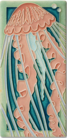 Ceramic Jellyfish Tile by Motawi Tileworks