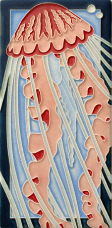 Ceramic Jellyfish Tile by Motawi Tileworks