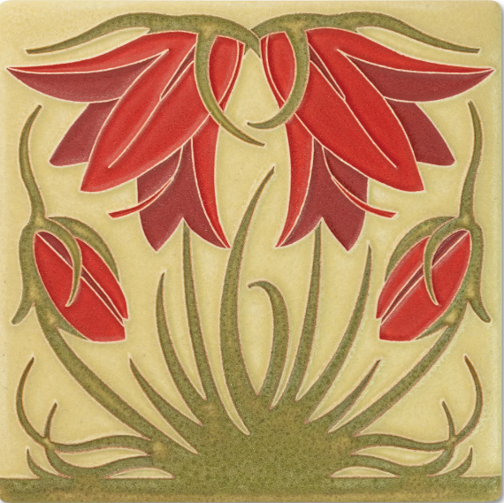 Ceramic Ladybell Tile by Motawi Tileworks