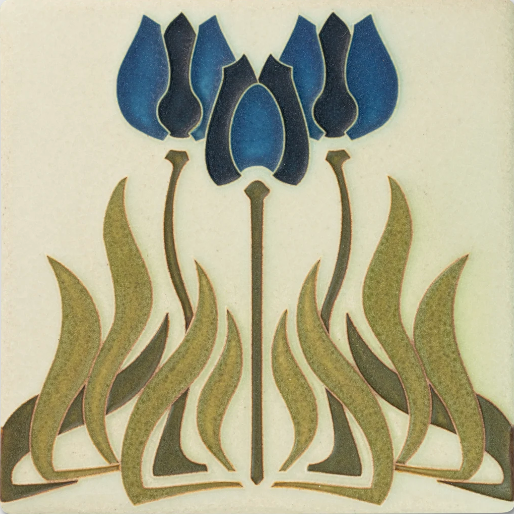 Ceramic Tulips Tile by Motawi Tileworks