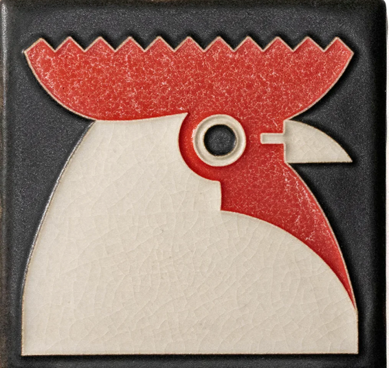 Ceramic Rooster Tile by Motawi Tileworks