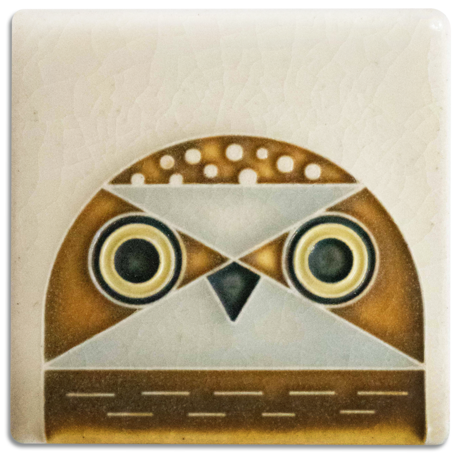 Ceramic Owlet Tile by Motawi Tileworks