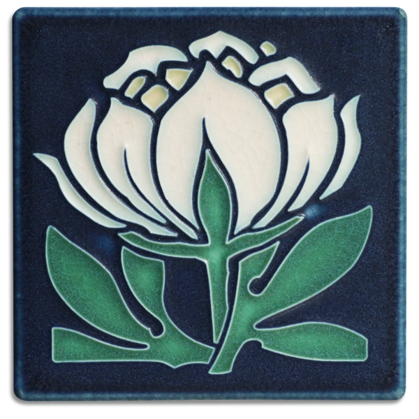 Ceramic Peony Bloom Tile by Motawi Tileworks