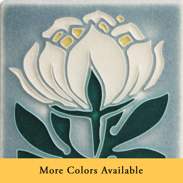 Ceramic Peony Bloom Tile by Motawi Tileworks