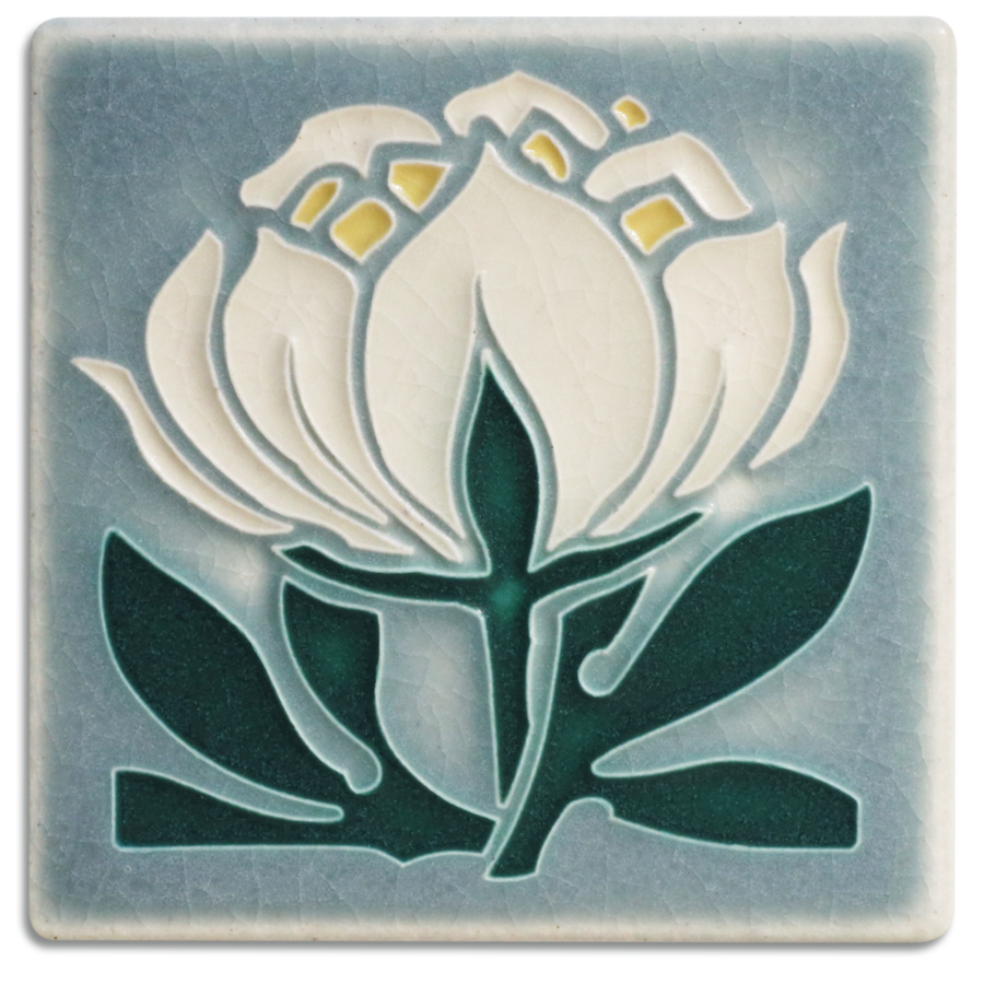 Ceramic Peony Bloom Tile by Motawi Tileworks