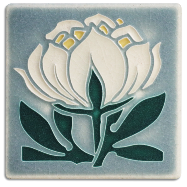 Ceramic Peony Bloom Tile by Motawi Tileworks