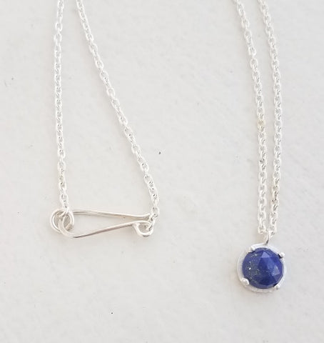 Prong Set Lapis Necklace by Heather Guidero