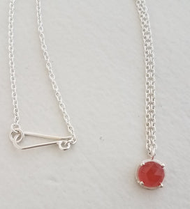 Prong Set Carnelian Necklace by Heather Guidero