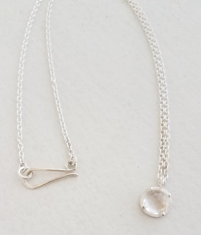 Prong Set White Topaz Necklace by Heather Guidero