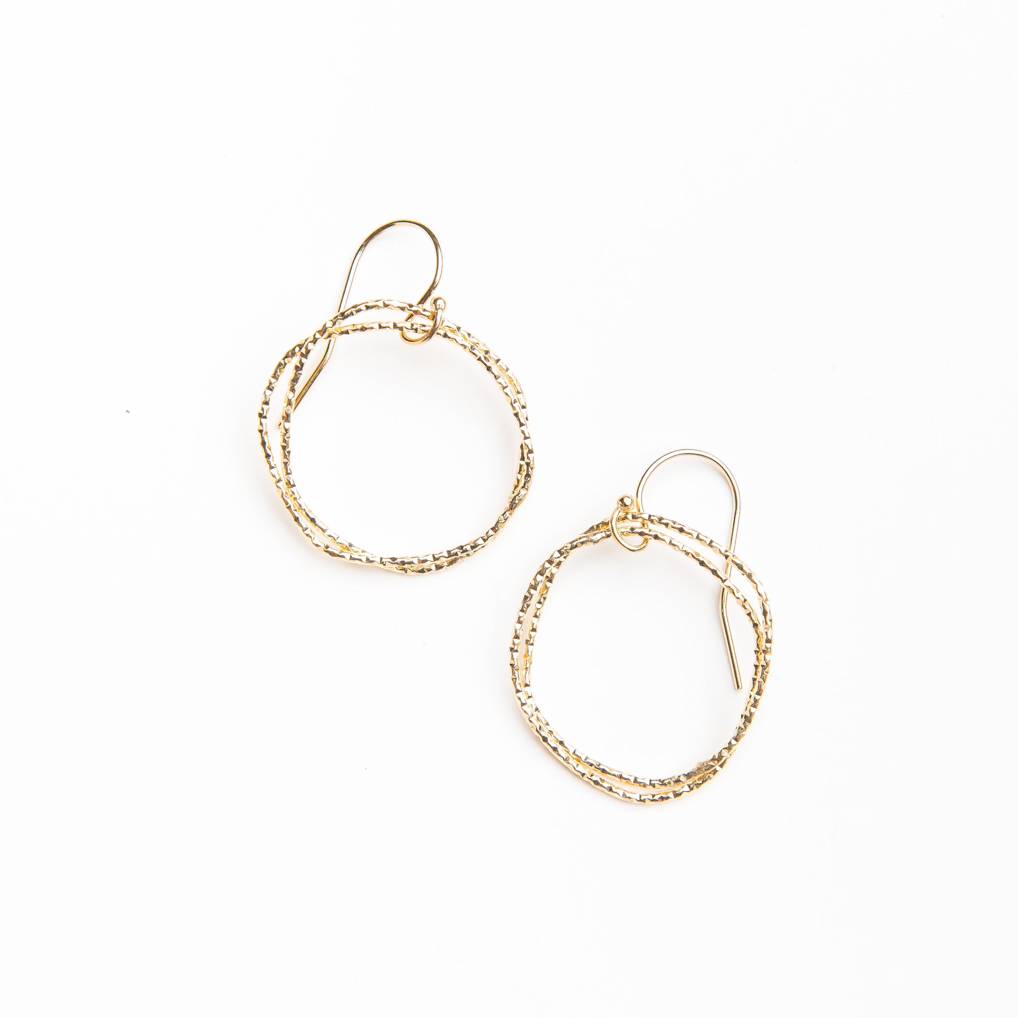 Gold Fill Organic Circle Earrings by Original Hardware